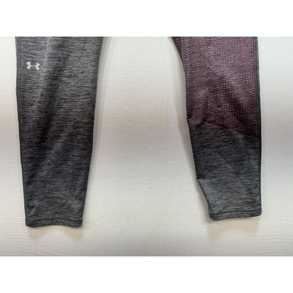 Under Armour Womens High Rise Leggings Size 2XL Heather Gray Colorblock Pull On - Picture 6 of 13